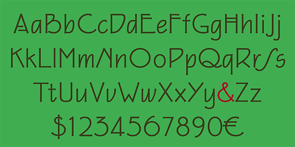 Card displaying FLW Eaglefeather typeface in various styles