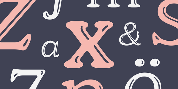 Card displaying Jovie Glow typeface in various styles