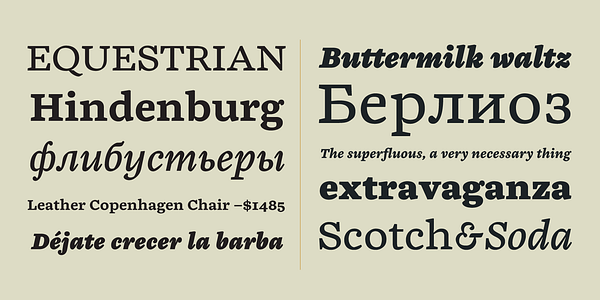 Card displaying Chiavettieri typeface in various styles