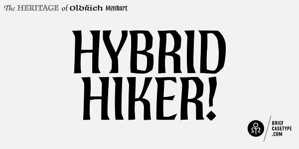 Card displaying BC Vajgar typeface in various styles