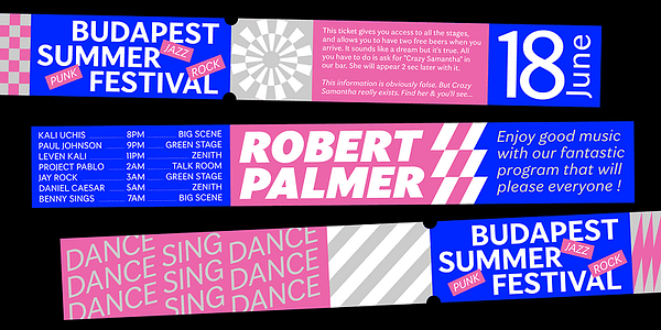 Card displaying Vesterbro Sans Variable typeface in various styles