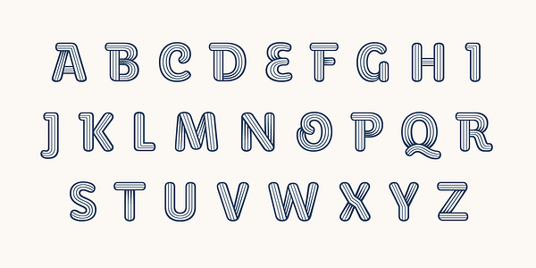 Card displaying Perec Scripte Deco typeface in various styles