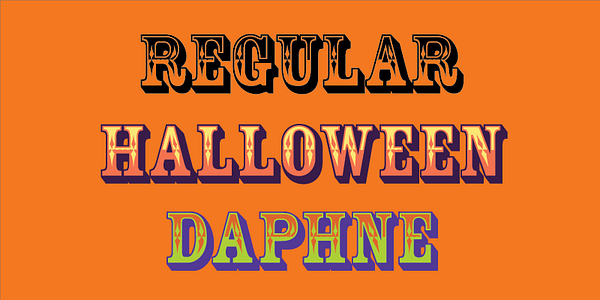 Card displaying Rosewood Color typeface in various styles