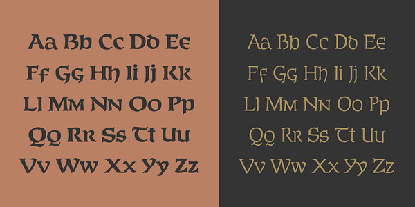 Card displaying Connemara Old Style typeface in various styles