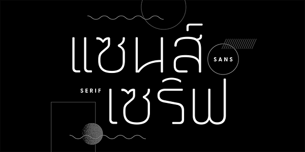 Card displaying Greycliff Thai CF typeface in various styles