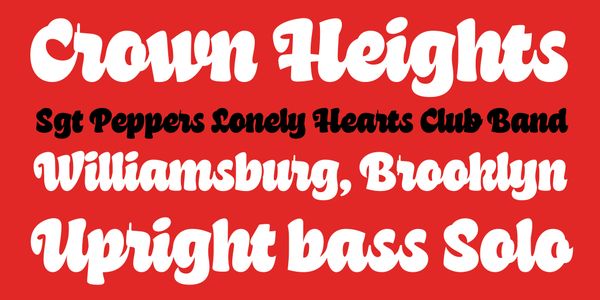 Card displaying Ravals typeface in various styles