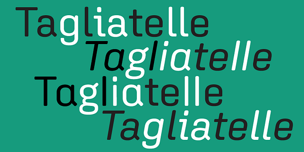 Card displaying Aglet Sans typeface in various styles