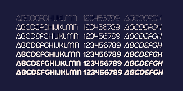 Card displaying Silicone typeface in various styles