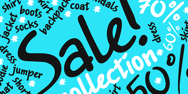 Card displaying Jakob typeface in various styles