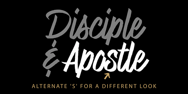 Card displaying Highest Praise typeface in various styles