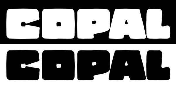 Card displaying Copal typeface in various styles