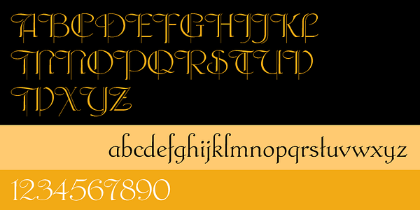 Card displaying P22 Graciosa typeface in various styles