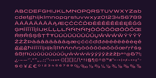 Carte présentant la police de caractères Tussilago dans différents styles