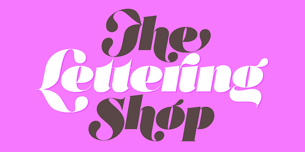 Card displaying Posh typeface in various styles