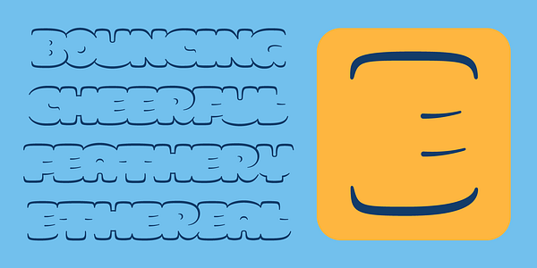 Card displaying SMOR typeface in various styles