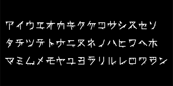 Card displaying TAw Midare Tsurara typeface in various styles