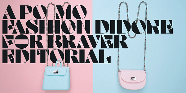 Card displaying Aziga typeface in various styles