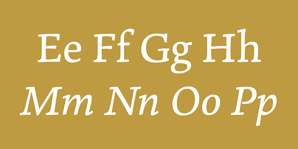 Card displaying Marco typeface in various styles