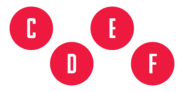 Card displaying Komu New typeface in various styles