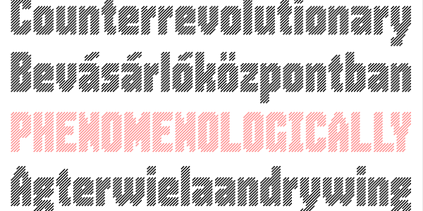 Card displaying BlahBlah typeface in various styles