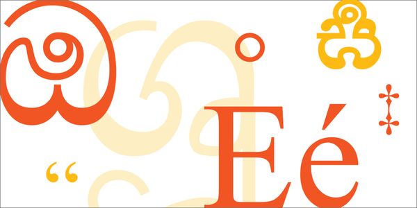 Card displaying Iskoola Pota typeface in various styles