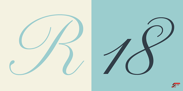 Card displaying Altesse typeface in various styles