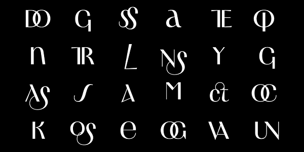 Card displaying PF Marlet Display typeface in various styles