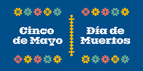 Card displaying Namioto typeface in various styles