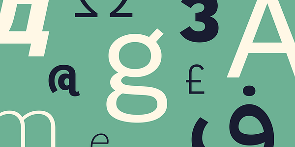 Card displaying InterFace typeface in various styles