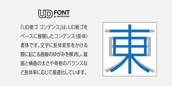 Card displaying A-OTF UD Shin Go Con80 Pr6N typeface in various styles