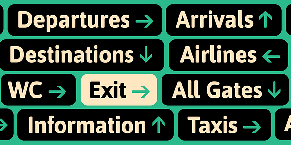 Card displaying Asap typeface in various styles