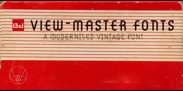 Card displaying BD Viewmaster typeface in various styles