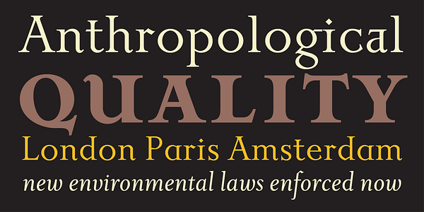 Card displaying Priori Serif typeface in various styles