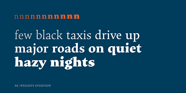 Card displaying Maecenas typeface in various styles