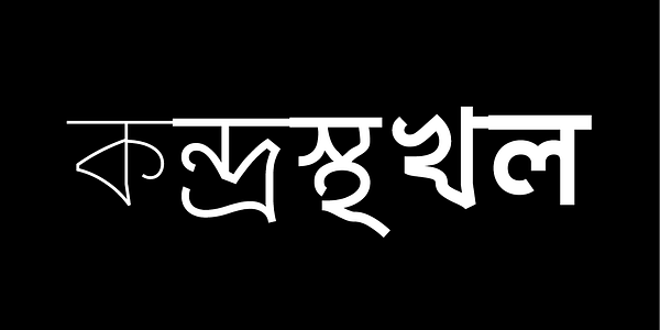 Card displaying Seismic Bangla typeface in various styles