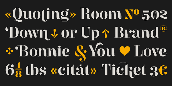 Card displaying Butik typeface in various styles