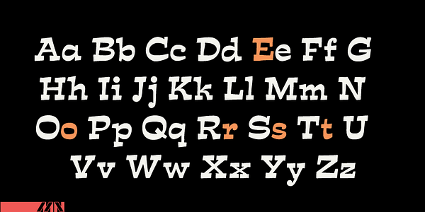 Card displaying Estro MN typeface in various styles