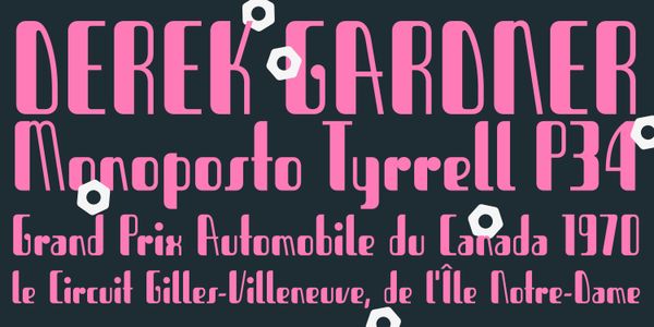 Card displaying AM Tobruk typeface in various styles