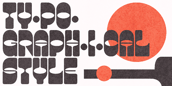 Card displaying Lunatique Rounded typeface in various styles