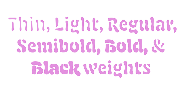 Card displaying Fillmore typeface in various styles