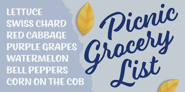 Card displaying Ed's Market  typeface in various styles