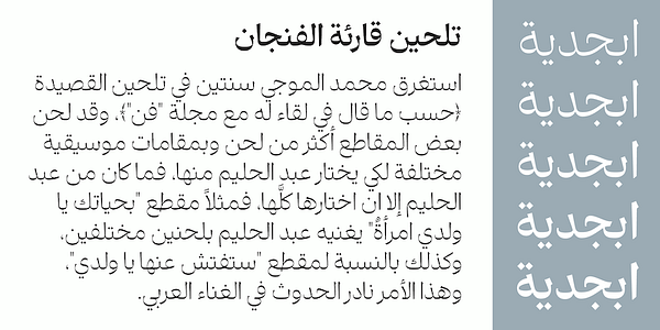 Card displaying Risala Variable typeface in various styles