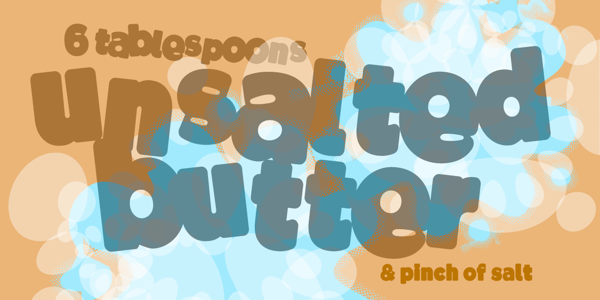 Card displaying BD Caramel Variable typeface in various styles