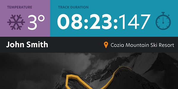 Card displaying New Hero typeface in various styles