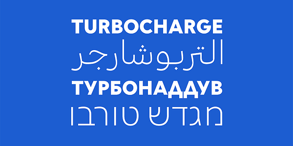 Card displaying Clother Arabic typeface in various styles