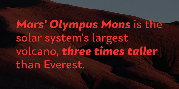 Card displaying Laca Text typeface in various styles