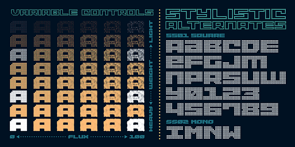 Card displaying Superscore Variable typeface in various styles