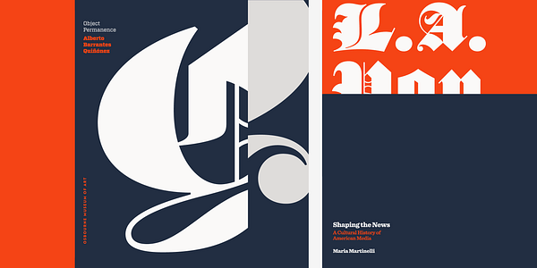 Card displaying Parliament typeface in various styles