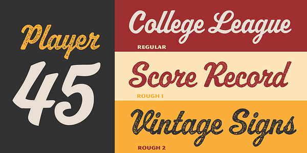 Card displaying MVB Mascot typeface in various styles