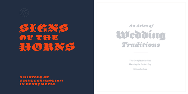 Card displaying Parliament typeface in various styles